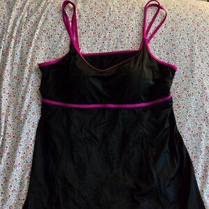 Anthony Richards black & pink lingerie swim dress swimsuit